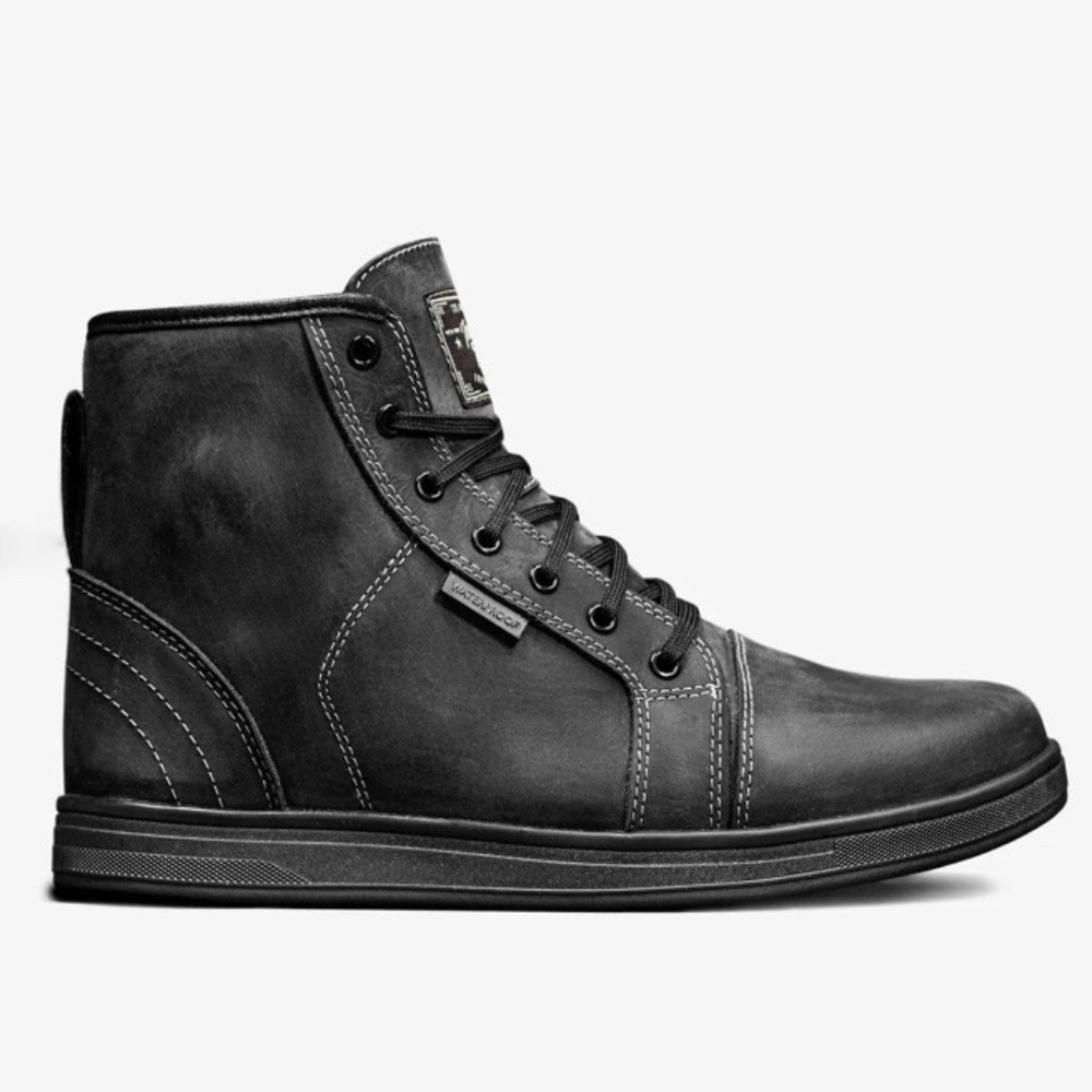 Leather Motorcycle Boots - The Crow - Picture 2 of 4